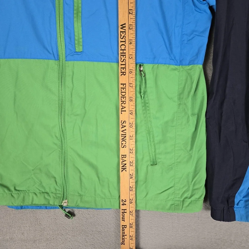 The North Face Jacket Mens Medium Green Hooded Hydrenalite Windbreaker Full‎ Zip